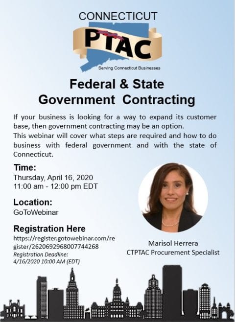 CT APEX Webinar: Federal & State Government Contracting