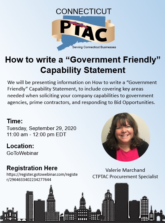 Webinar: How to write a “Government Friendly” Capability Statement