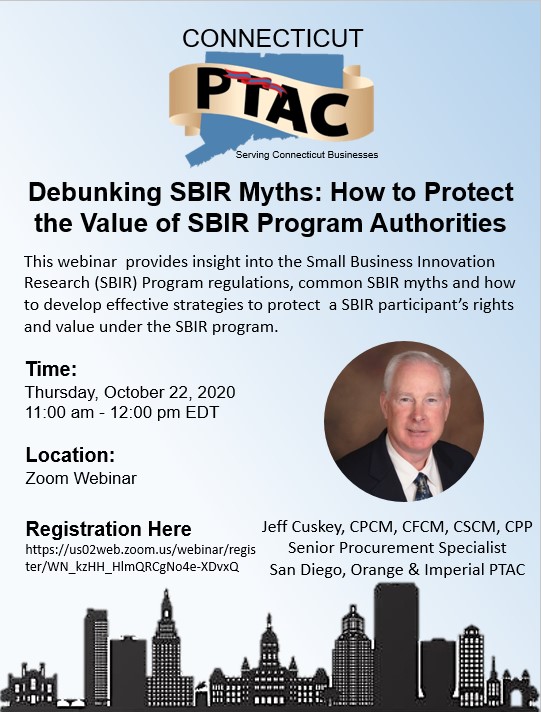 Webinar: Debunking SBIR Myths: How to Protect the Value of SBIR Program Authorities