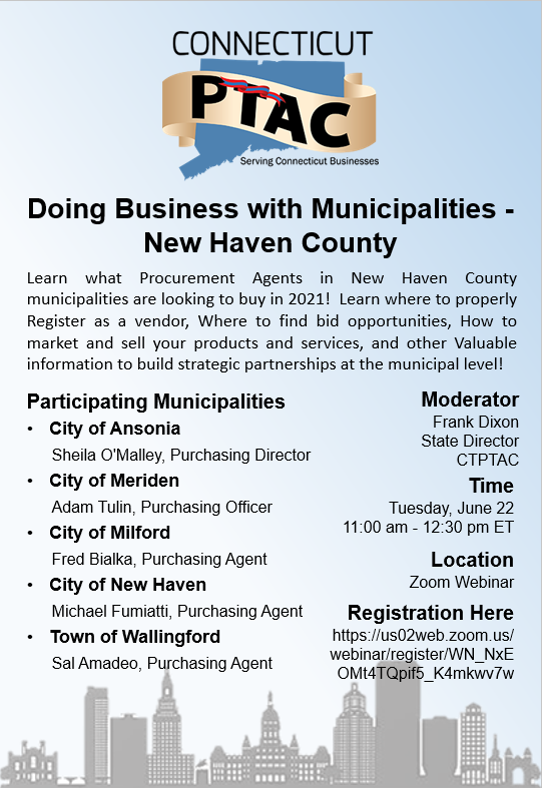 Doing Business with Municipalities - New Haven County