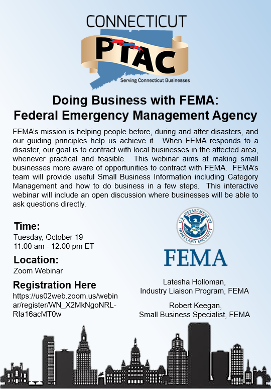 Webinar: Doing Business with Federal Emergency Management Agency- FEMA