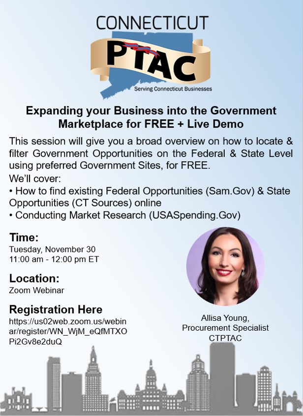 Webinar: Expanding your Business into the Government Marketplace for FREE + Live Demo