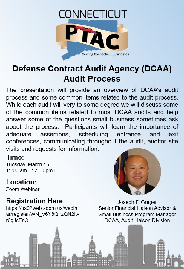 Webinar: Defense Contract Audit Agency (DCAA) Audit Process