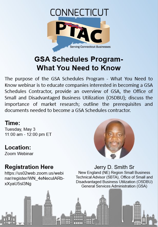 Webinar: GSA Schedules Program - What You Need to Know @ Zoom Webinar