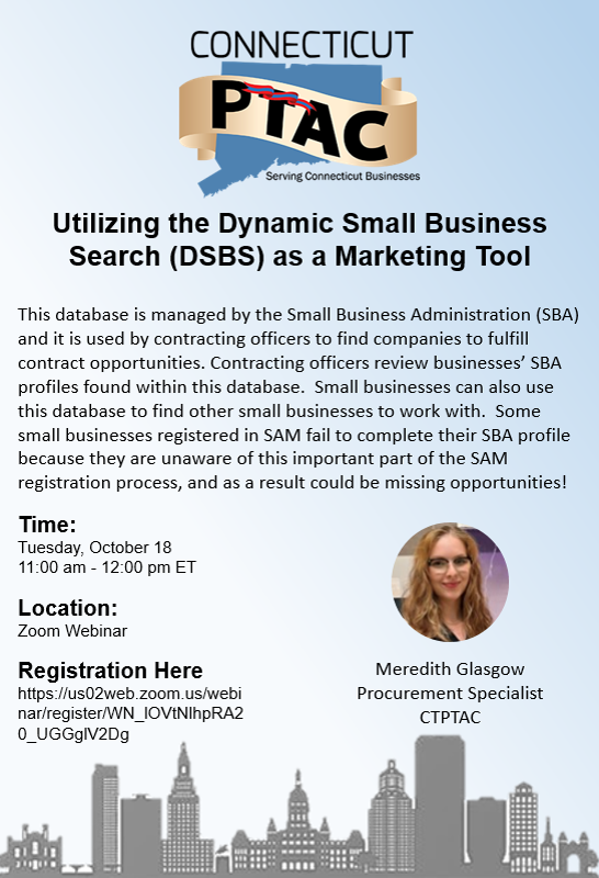 Webinar: Utilizing the Dynamic Small Business Search (DSBS) as a Marketing Tool